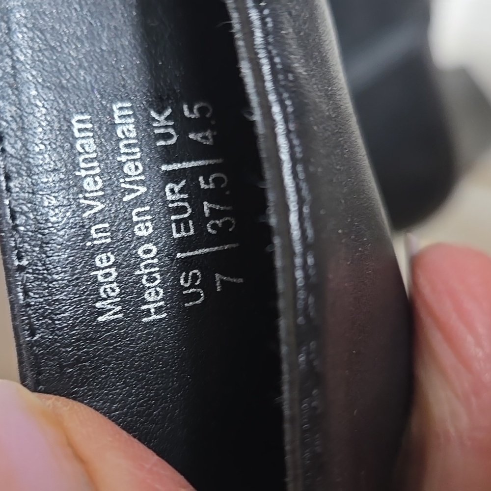 Aldo Midnight Black Leather Heeled Boots - Picture 7 of 8